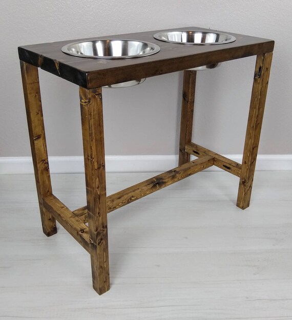 Xl Dog Bowl Feeder Great Dane Dog Feeder Farmhouse Style Etsy