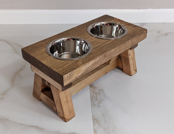 Custom Personalized Elevated Dog Feeder Stand Large Raised Bowls – Modern  Iron Works