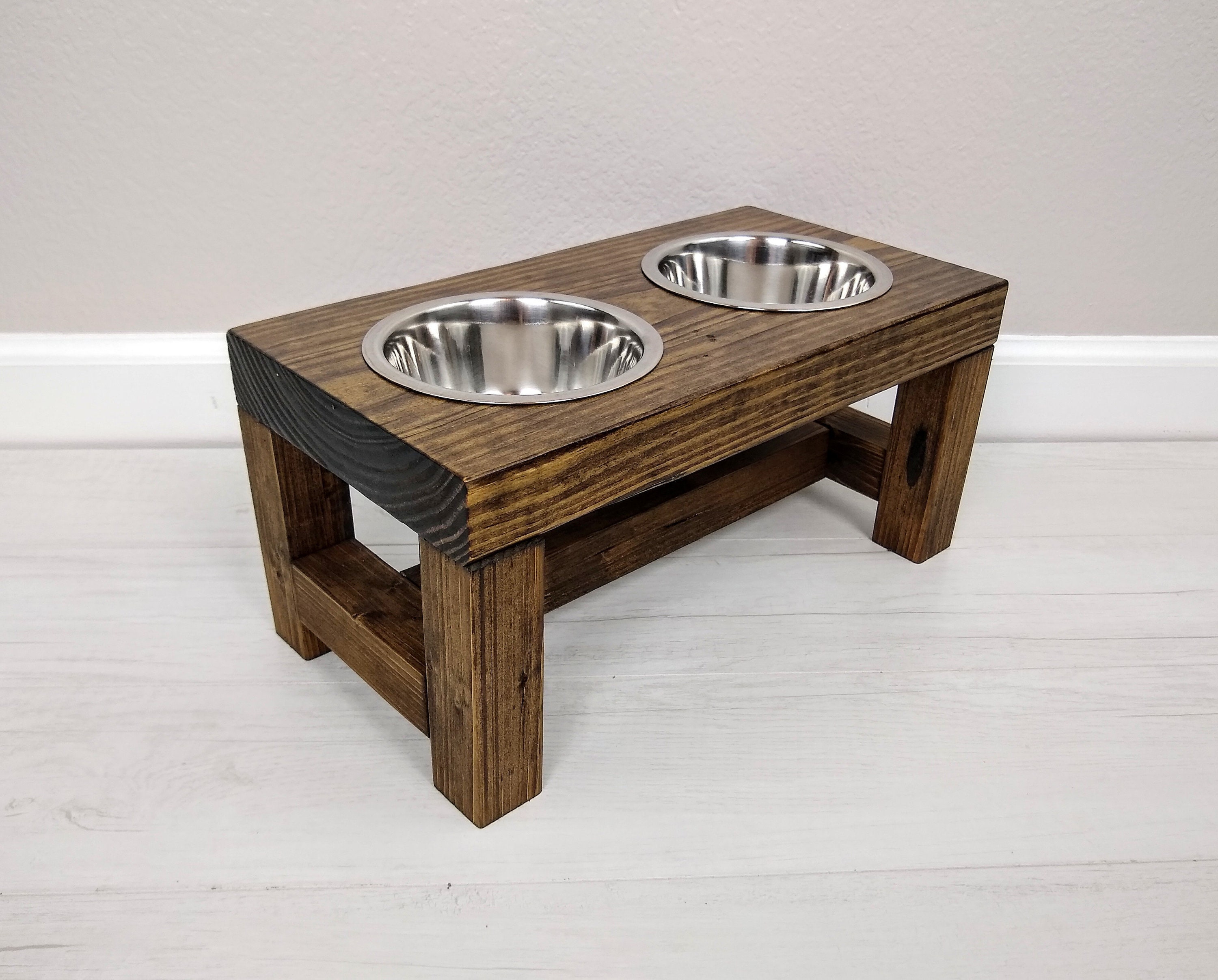 Dog Bowl Stand Small Dog Bowl Stand Farmhouse Style Etsy
