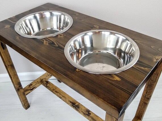 Xl Dog Bowl Feeder Great Dane Dog Feeder Farmhouse Style Etsy