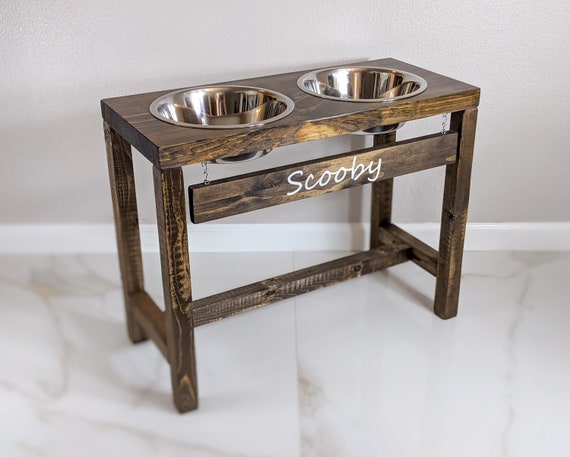 Large Dog Bowl Stand personalized Dog Bowl Stand Farmhouse Style Rustic Dog  Bowl Stand Raised Dog Bowl Elevated Dog Bowl 