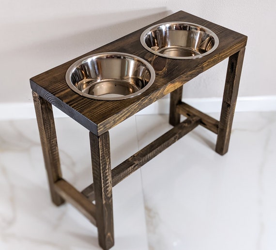 Dog Bowl Stand Large/tall Dog Bowl Stand Farmhouse Style Rustic