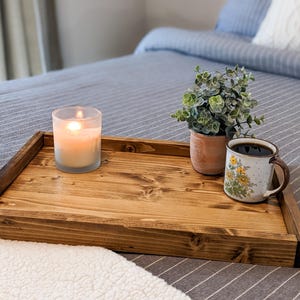 Ottoman Tray, Small, Farmhouse tray, Wooden tray, Breakfast tray, Kitchen tray, Serving Tray, Wood Tray, Wedding decor, Personalized Tray