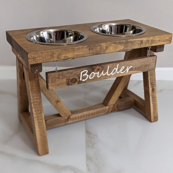 Dog Bowl Stand - Large/Tall - The Modern Farmhouse Dog Feeder - Elevated Dog Bowl - Dog Bowl - Raised Dog Bowl - Personalized Dog Bowl - Dog