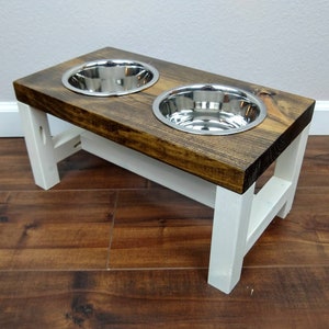 Dog Bowl Stand Medium The Original Farmhouse Dog Feeder Elevated Dog Bowl Dog Bowl Raised Dog Bowl Personalized Dog Bowl Dog image 3