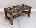Dog Bowl Feeder - Large Dog Feeder - Farmhouse Style - Rustic Dog Bowl Stand - Raised Dog Bowl Feeder - Elevated Dog Feeder - Large Dog Bowl