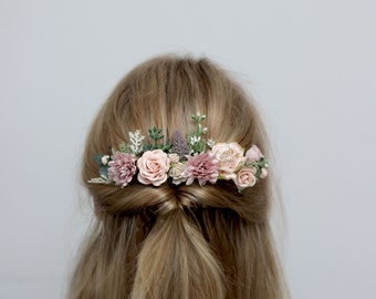 Set of 7 bobby pins/Blush pink beige/hair pins/Flora lheadpiece/Bridal hairpiece /Bridesmaid/Wedding hairpiece