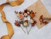 Set of 6 bobby pins Rust orange floral pins  Wedding headpiece Fall wedding Bridal hairpiece Bridesmaid pins Flower girl 