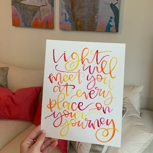 Custom Handmade Calligraphy Watercolor Painting