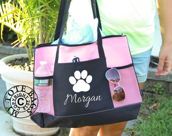 Veterinary Bag, Personalized Bag with Name, Veterinary Tote Bag, Doctor Bag, Canvas Heavy tote bag  zippered, Heavy canvas Carryall,