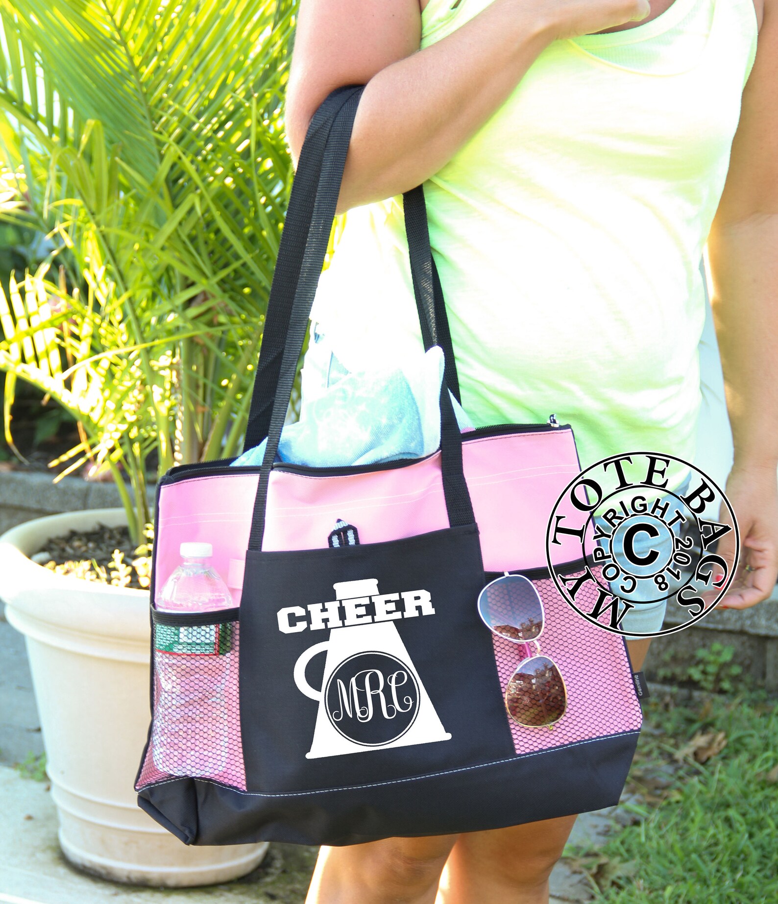 Cheerleading Tote Bag Personalized Monogram Bag Cheerleading Etsy