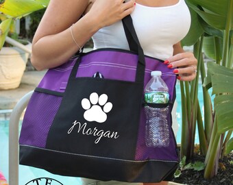 Veterinary Bag, Personalized Bag with Name, Veterinary Tote Bag, Doctor Bag, Canvas Heavy tote bag  zippered, Heavy canvas Carryall,
