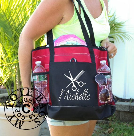 Hair Stylist Bag Personalized With Name Heavy Canvas Heavy Etsy