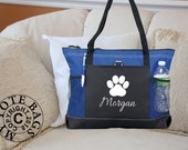 Veterinary Bag, Personalized Bag with Name, Veterinary Tote Bag, Doctor Bag, Canvas Heavy tote bag  zippered, Heavy canvas Carryall,