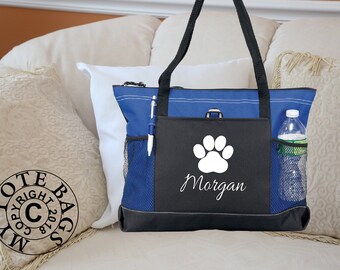 Veterinary Bag, Personalized Bag with Name, Veterinary Tote Bag, Doctor Bag, Canvas Heavy tote bag  zippered, Heavy canvas Carryall,