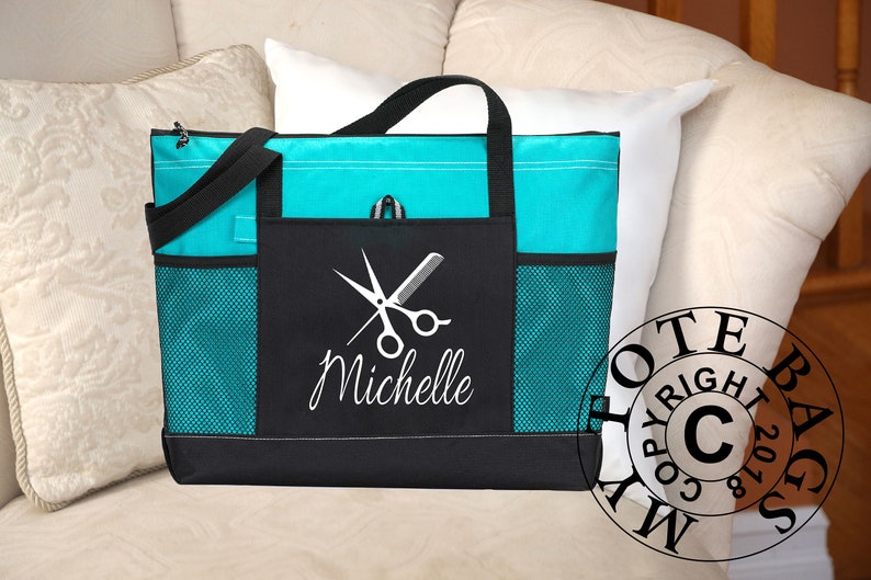 Personalized Hair Stylist Bag With Name Heavy Canvas Heavy Etsy