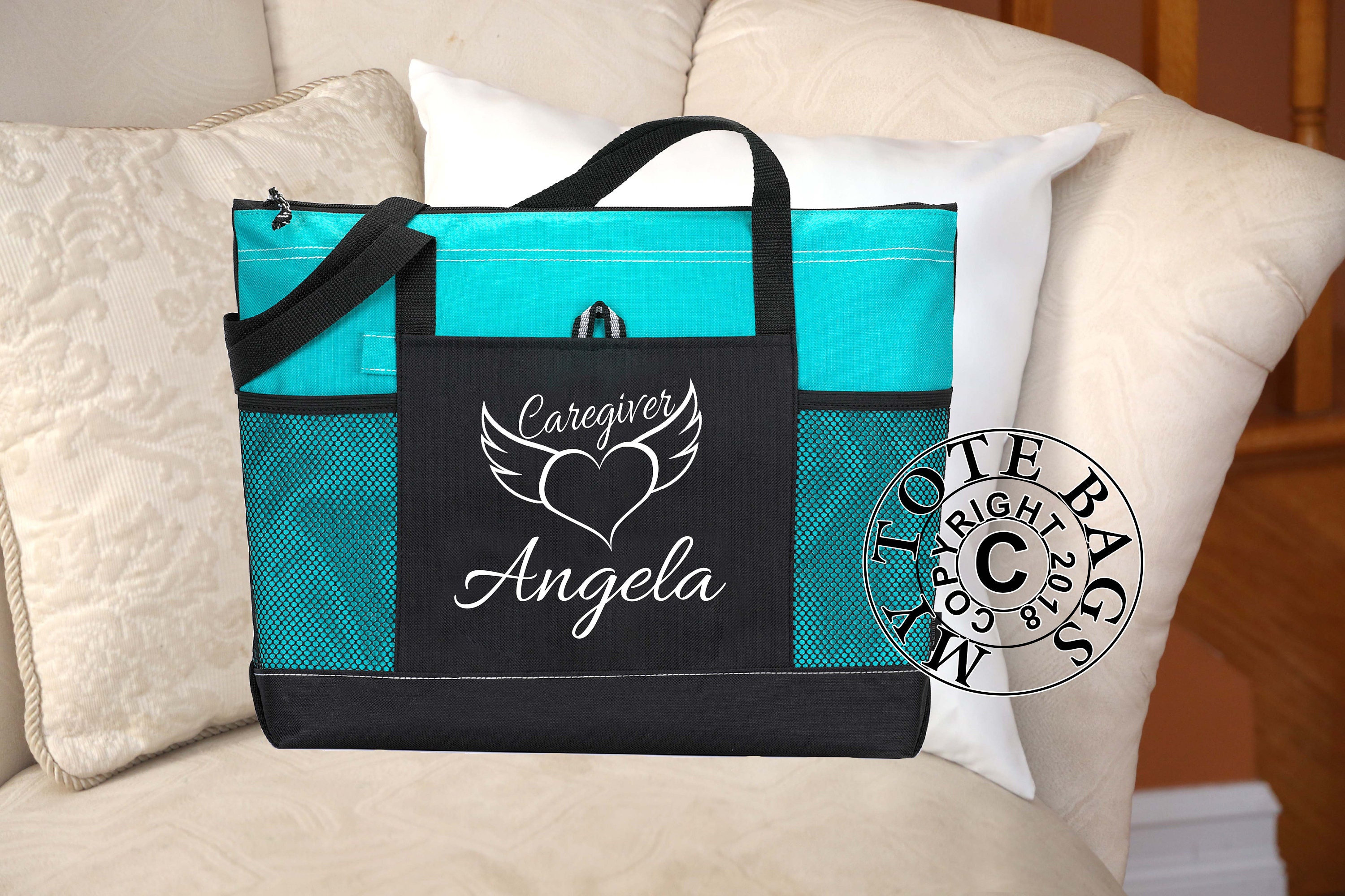 Personalized Family Names Tote Bag with Hearts – A Gift Personalized