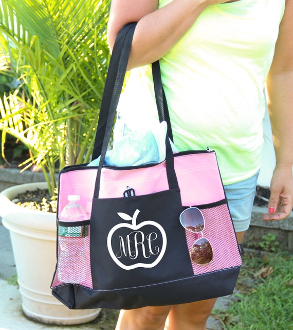 Monogram teacher bag sale