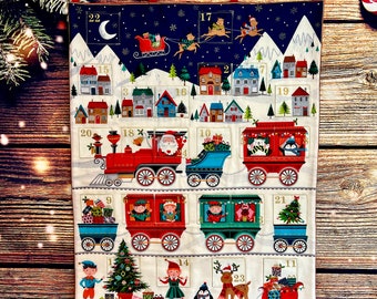 The Santa Express Hanging Fabric Advent Calendar, Reusable and Eco Friendly