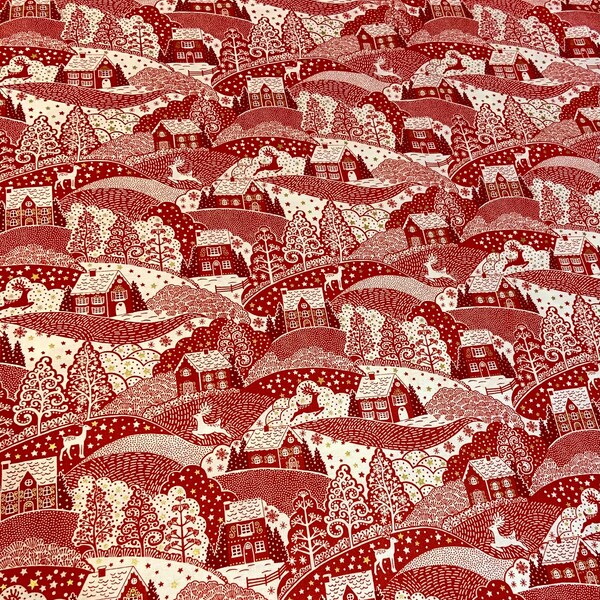 Scandi Scenic Christmas ‘21 100% Cotton FatQuarter Fabric