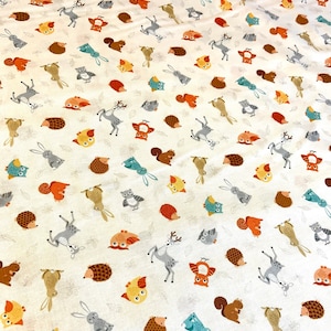 Forest Friends Scatter 100% Cotton FatQuarter Fabric