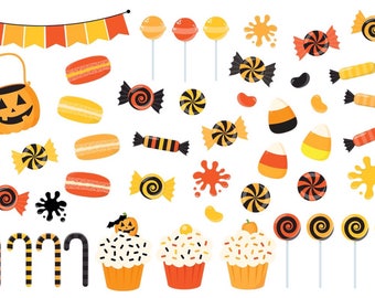 Halloween Candy Trick or Treat Planner Stickers Bullet Journal Stickers Erin Condren Stickers - Printable Digital File