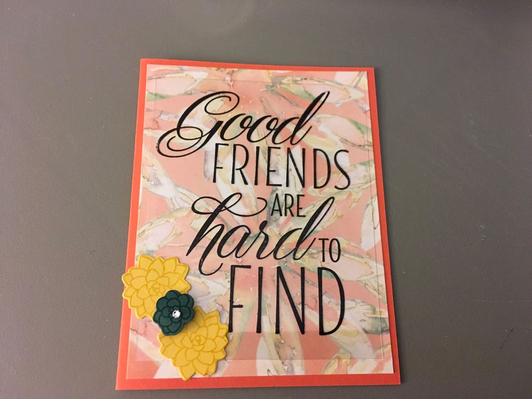 Handmade Stampin up Friendship Card - Etsy