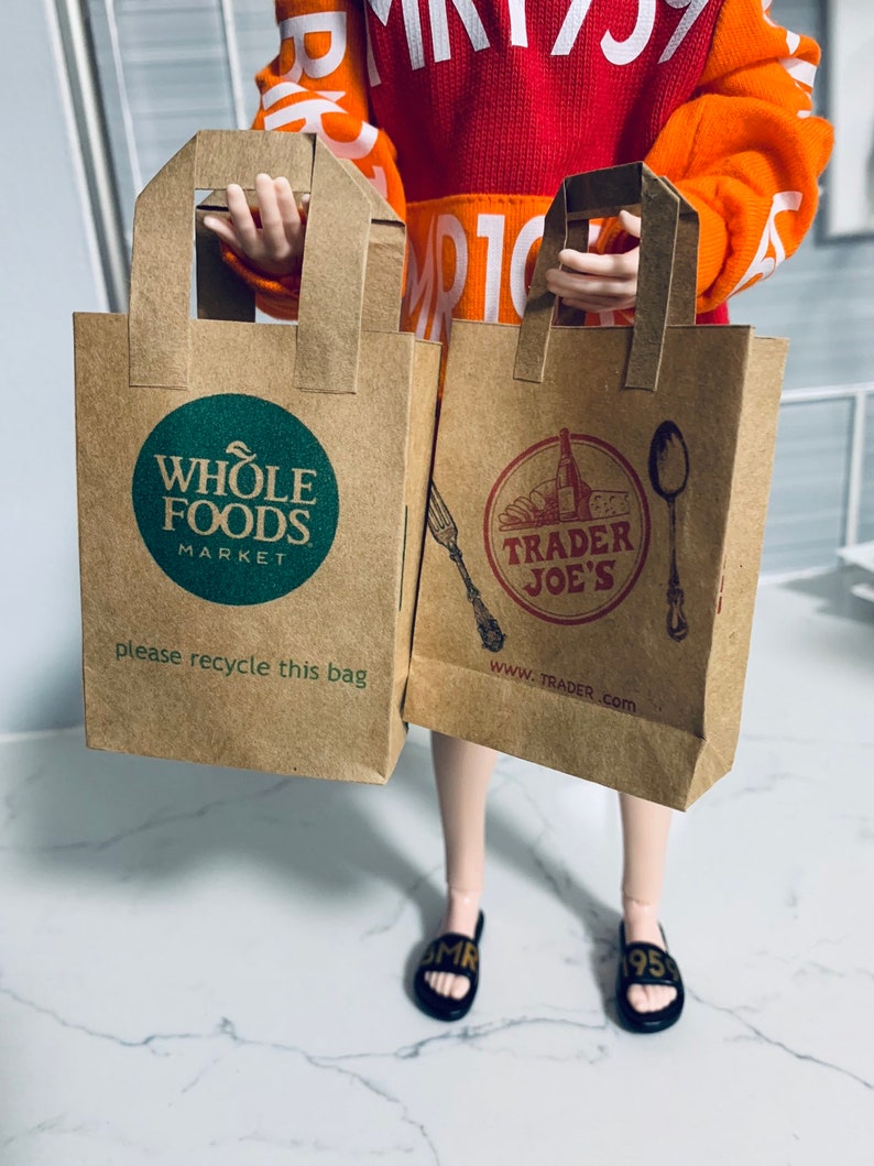 Dollhouse Miniature Supermarket Shopping Bag Perfect for Etsy