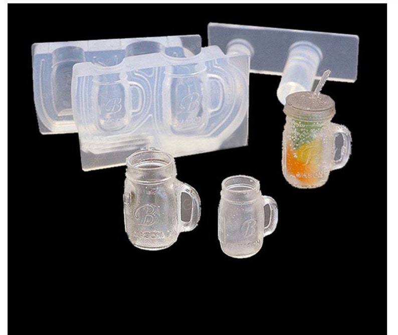 Miniature Jar drink cup Resin Silicone Molds Epoxy Resin Etsy