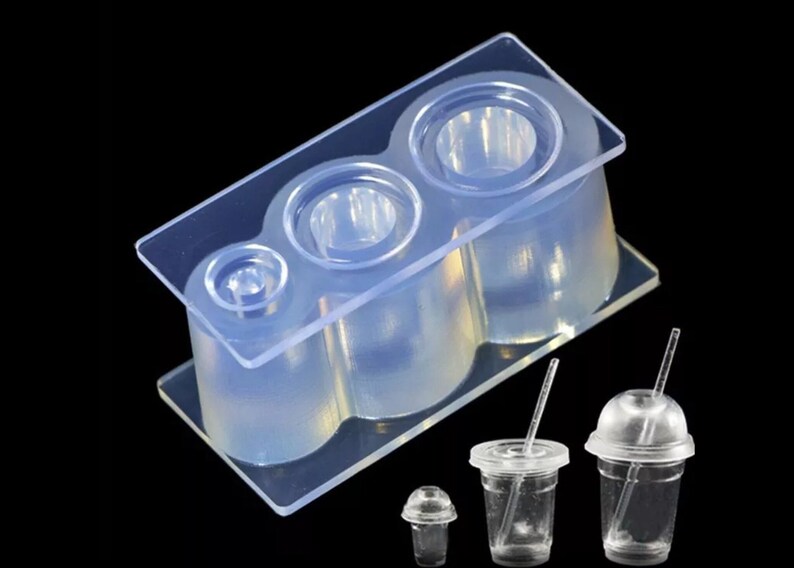 Miniature 3D silicone mold drink cup set dollhouse 1/12 1/6 Etsy