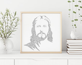 LDS Print, Jesus Art, Wedding Gift, LDS Art, Christ Portrait, Neighbor Christmas Gift, LDS Gift, Christian Art, Jesus Printable, Easter Gift