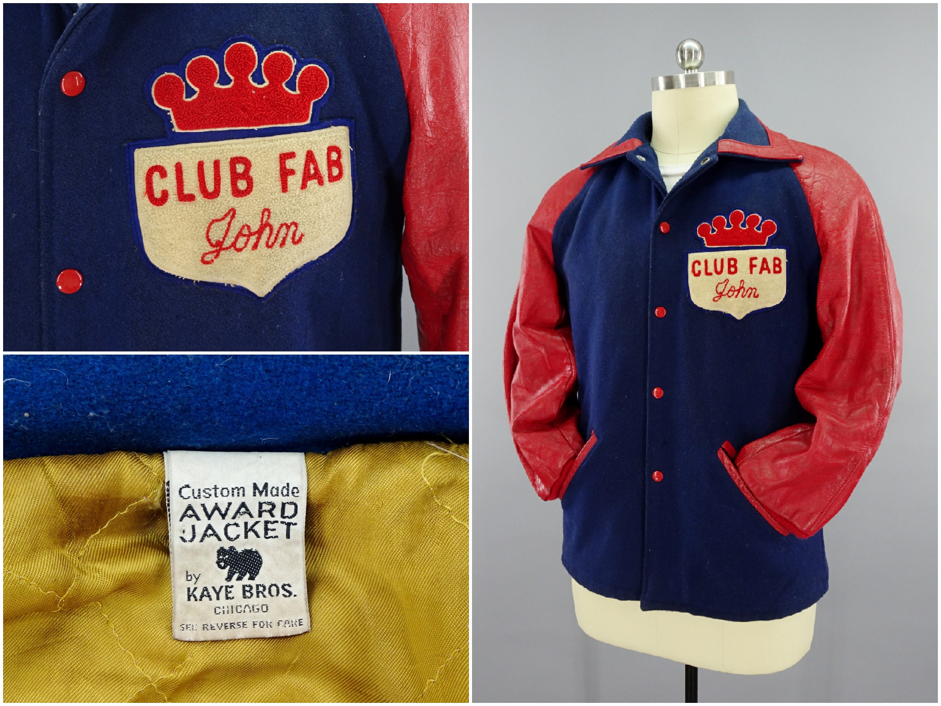 Original 1950s Vintage Car Club Jacket Club Fab Custom Made Etsy