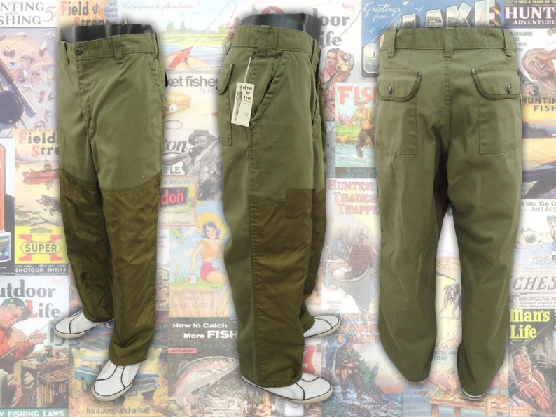 Vintage Saftbak Tan Canvas Duck Hunter Pants Olive Green - Etsy