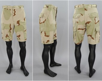 US Army M65 Desert Shorts Prewashed Paratrooper Gr XL Vintage Camo 3-Color