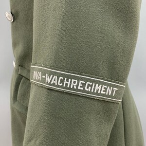 East German Army Trench Coat NVA WACHREGIMENT Cuff Band Officers Great Coa, Mens Size Small Sk 44 Double Breasted Trenchcoat Made in Germany image 9