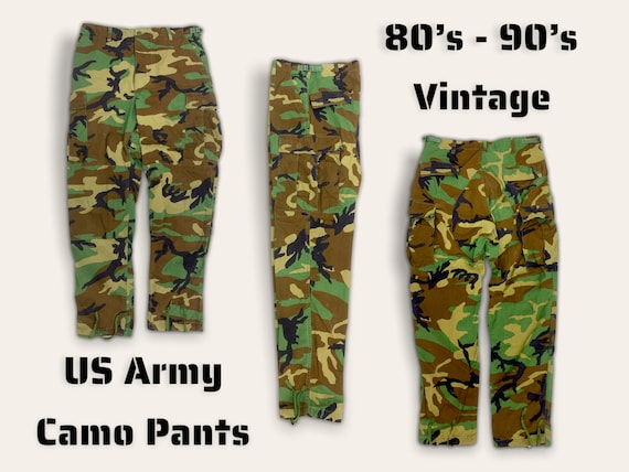 Mens Army Surplus Woodland Camo Cargo Pants, Various Sizes Available, 80s  90s Vintage Military Style Camouflage Camping Hiking Trail Wear -   Canada