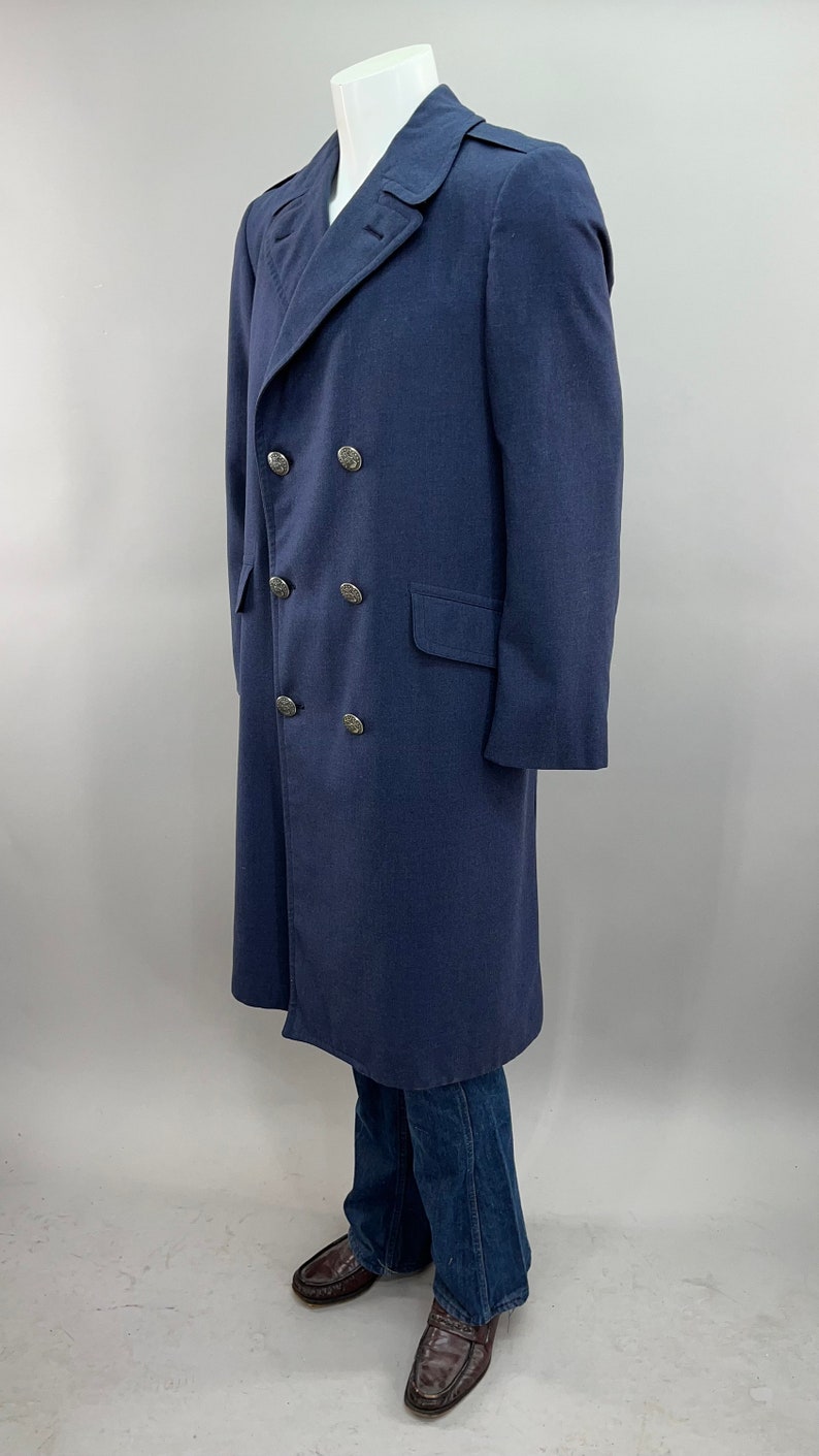 Vintage US Air Force Blue Overcoat Long Wool Airman's Etsy