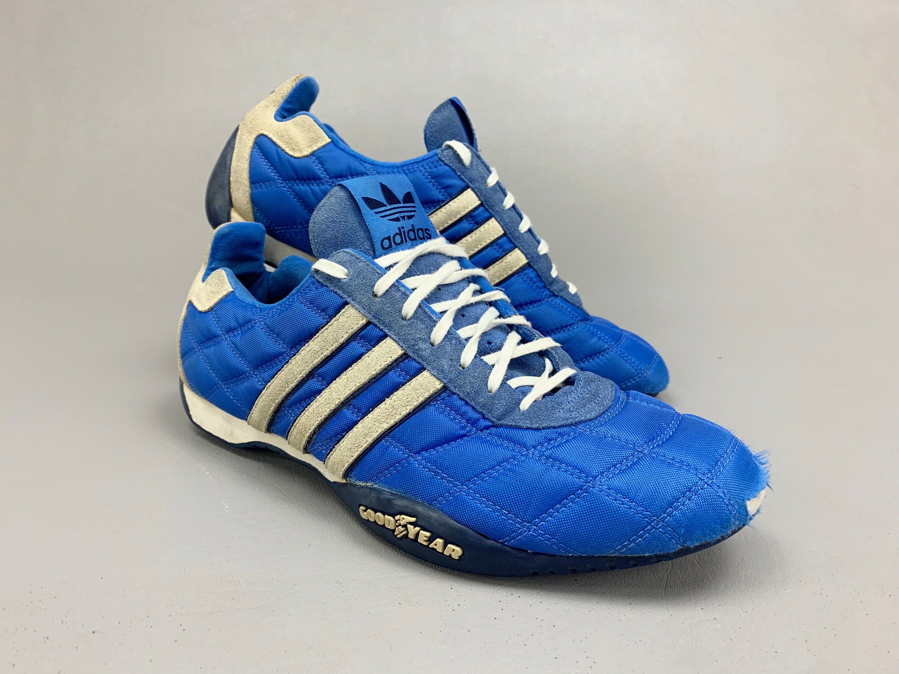 Levántate especificación Encogimiento Adidas Tuscany Goodyear F1 Racing Driver Shoes Quilted Blue - Etsy España