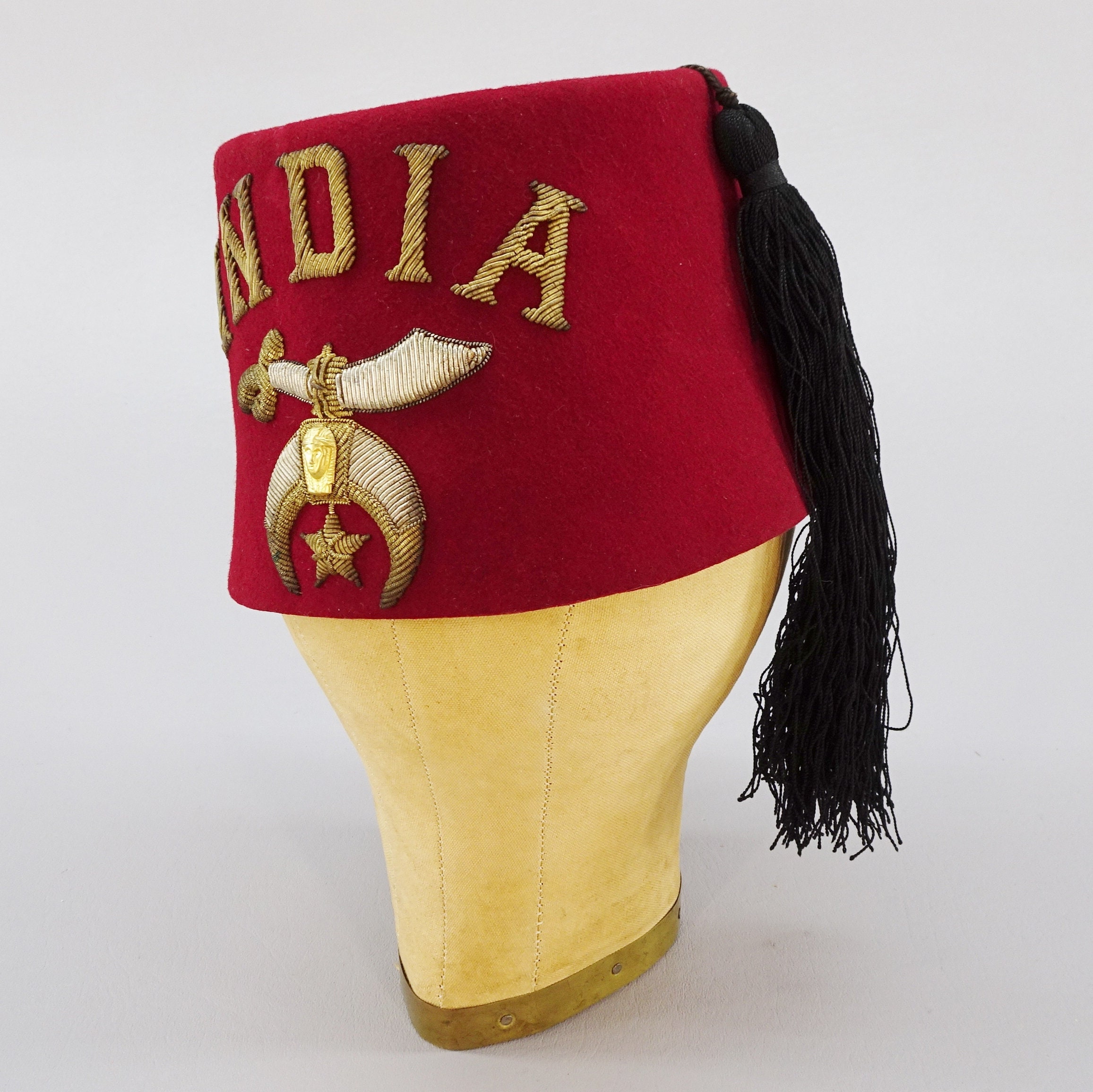 Vintage Masonic Shriners Fez INDIA Temple of Oklahoma City Etsy