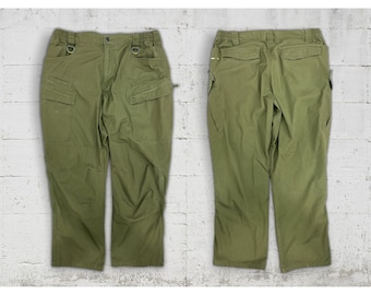 Hard Land Tactical Pants Mens Size 38 x 30, Tan Khaki Police Trousers