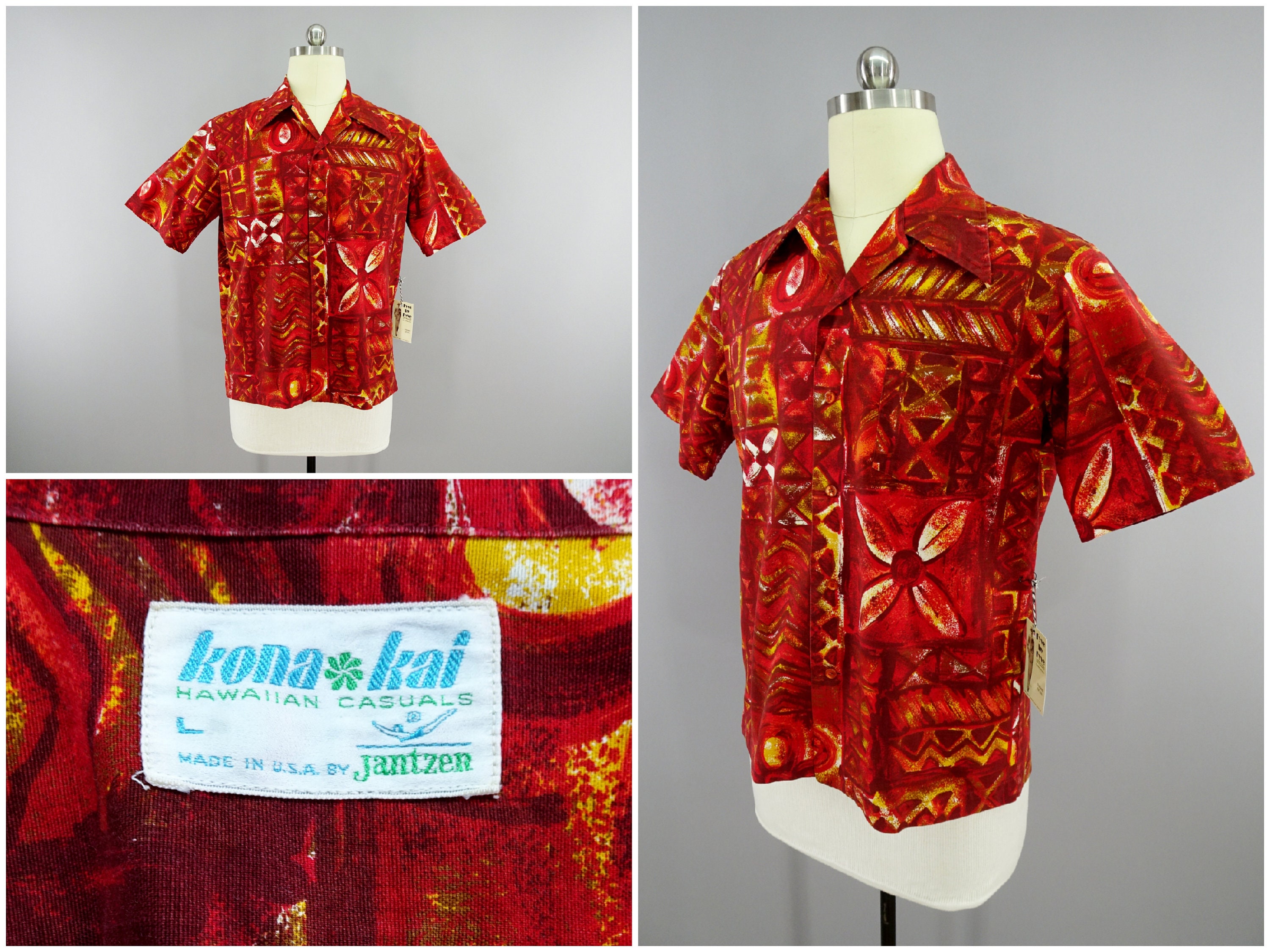 1960s Vintage Kona Kai Hawaiian Casuals Aloha Shirt by Etsy