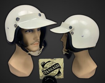 1960s Vintage Motorcycle Helmet by Stansales Made in Japan Size