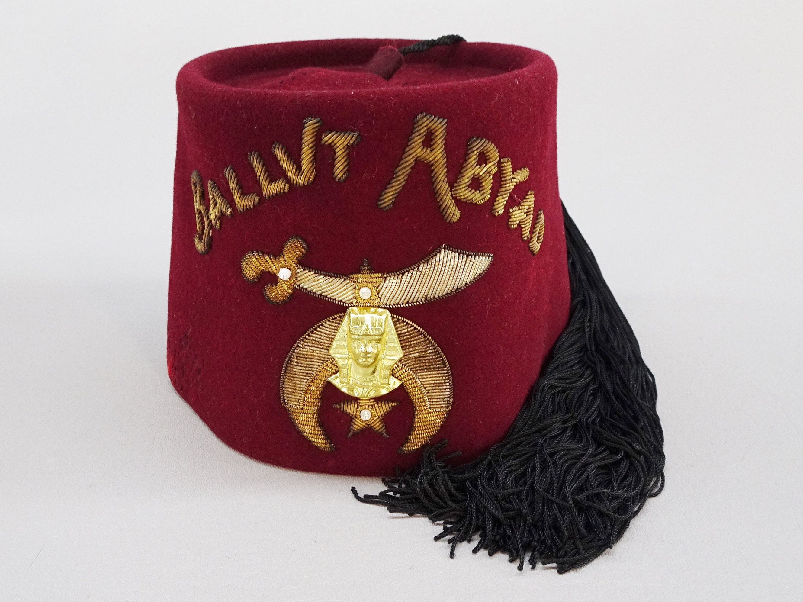 Vintage Masonic Shriners Fez Ballut 