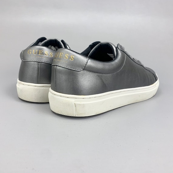 2000s Vintage Silver Leather Guess Sneakers, Bare… - image 5