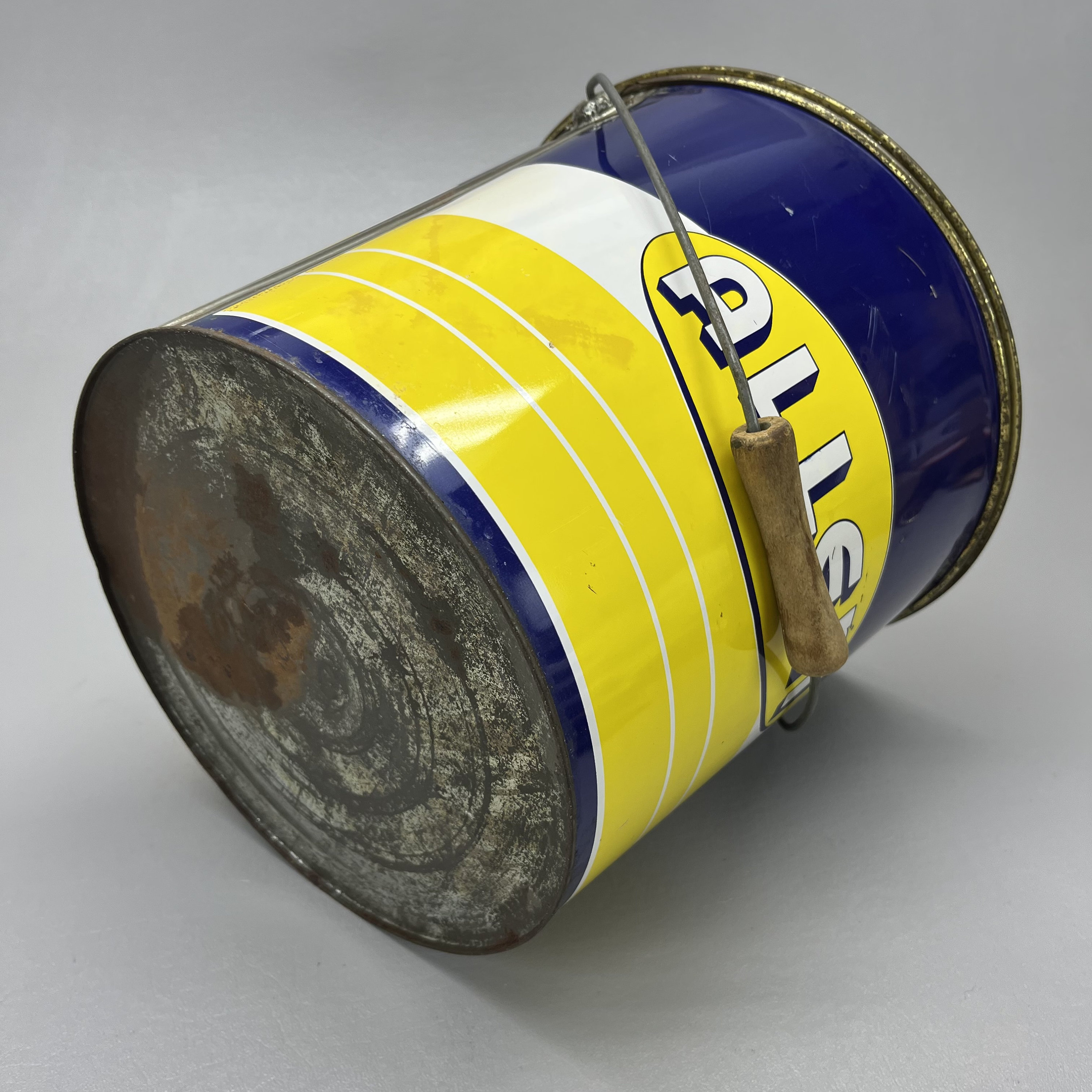 1950s Vintage Allen 30lb Chocolate Syrup Bucket 50s Tin
