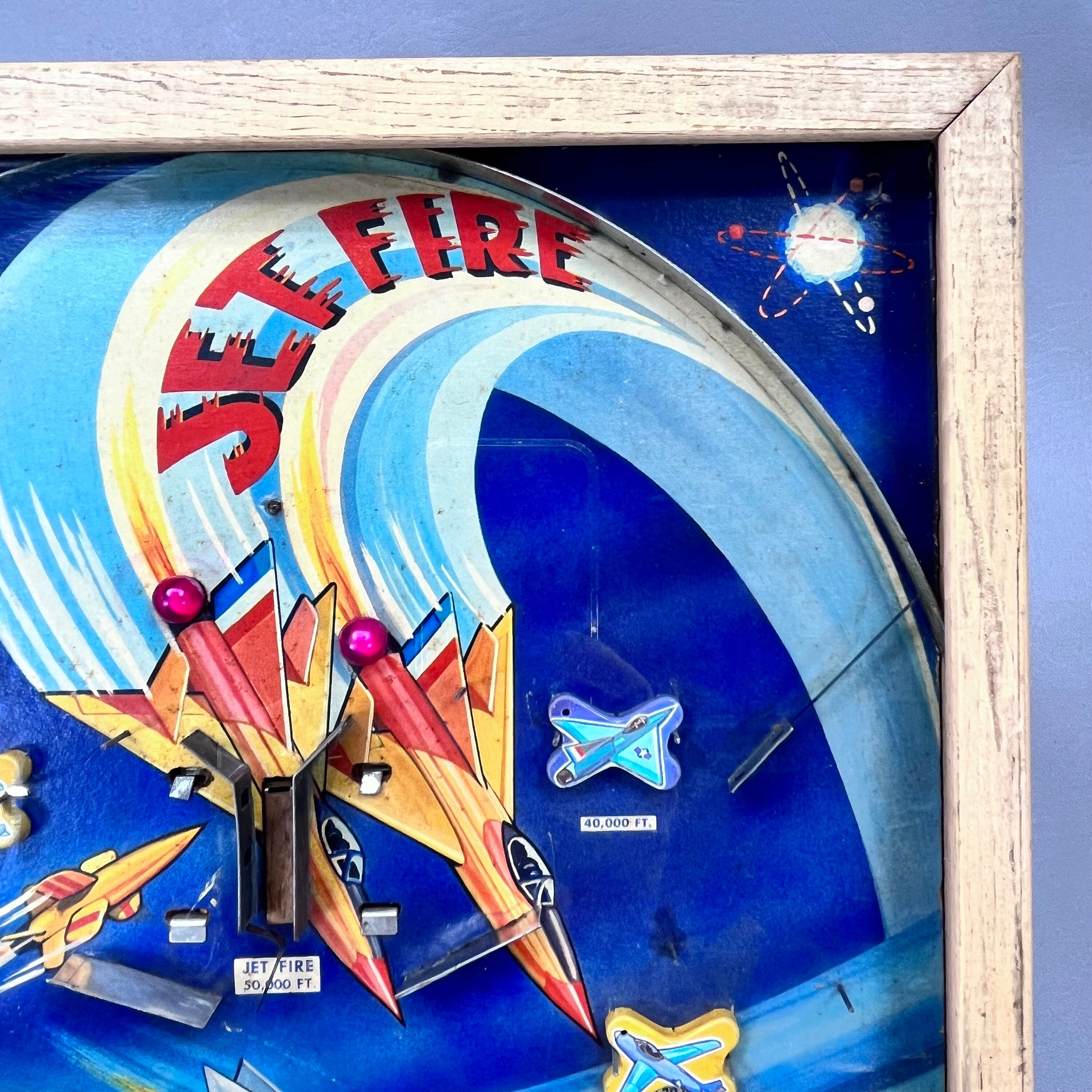 1950s Vintage Jet Fire Tabletop Pinball Bagatelle Game by Etsy