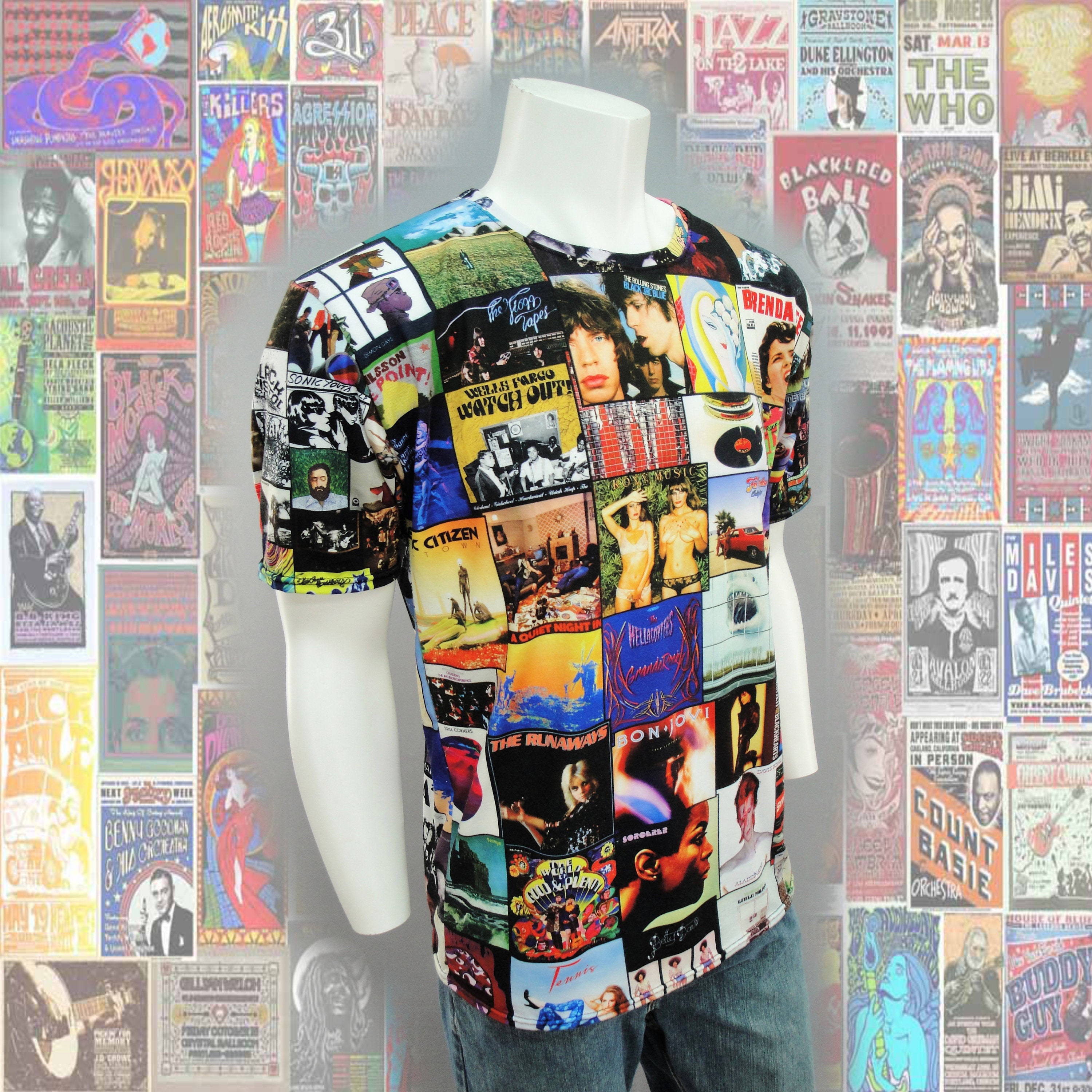 Vinyl Record Album Cover Collage All Over Print Record Etsy