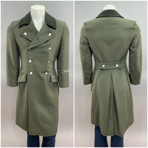 East German Army Trench Coat NVA WACHREGIMENT Cuff Band Officers Great Coa, Mens Size Small Sk 44 Double Breasted Trenchcoat Made in Germany image 3