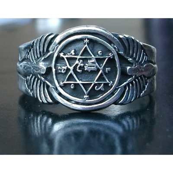 King Solomon's Magic Ring good luck all luck In Fine Silver .925 Sterling Silver