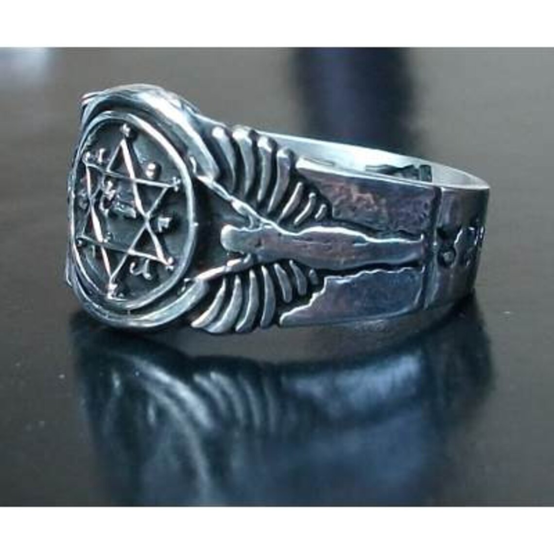 King Solomon's Magic Ring Good Luck All Luck in Fine Silver .925 ...